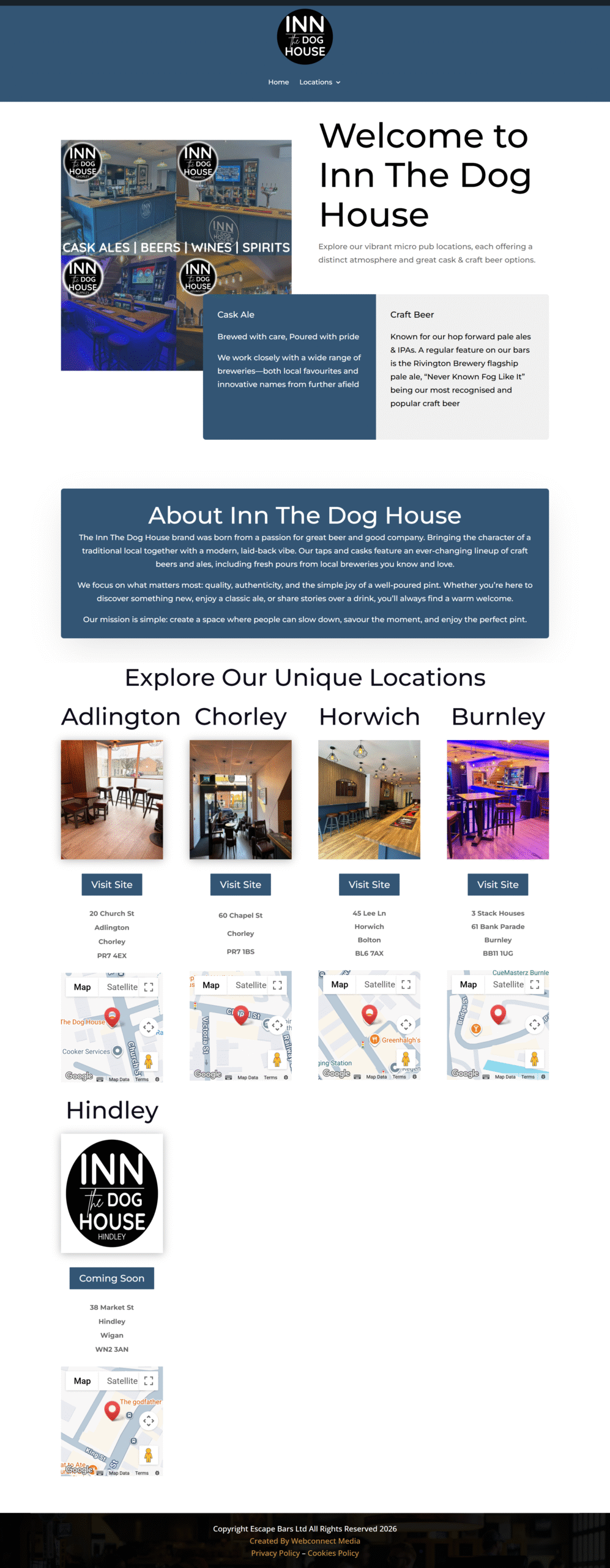 Inn The Dog House website screenshot