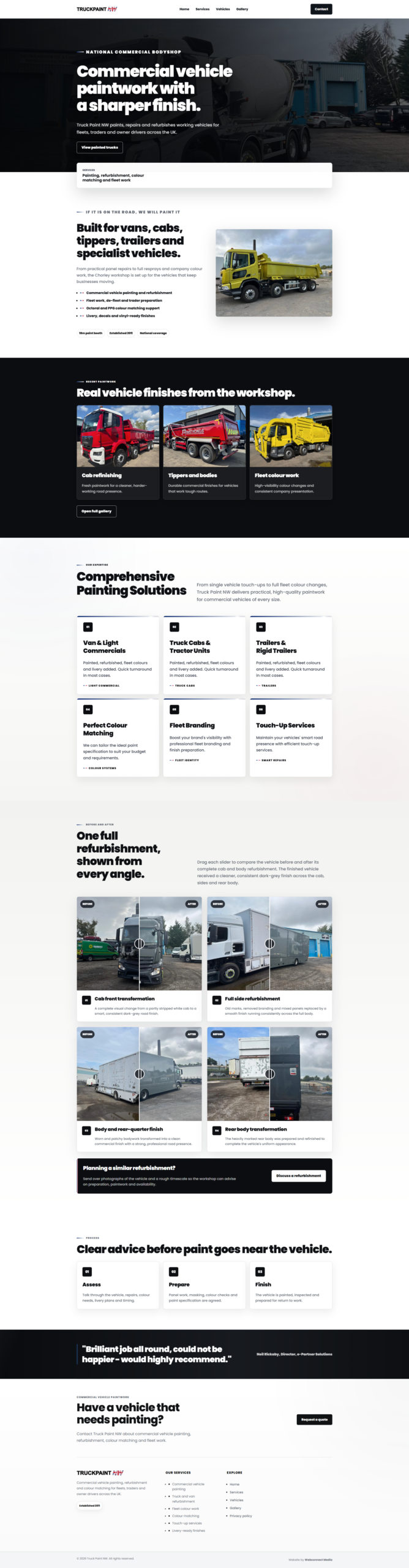 Truck Paint NW website